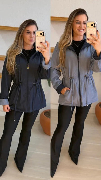 Parka Dupla Face Impermeável - 2 Looks em 1